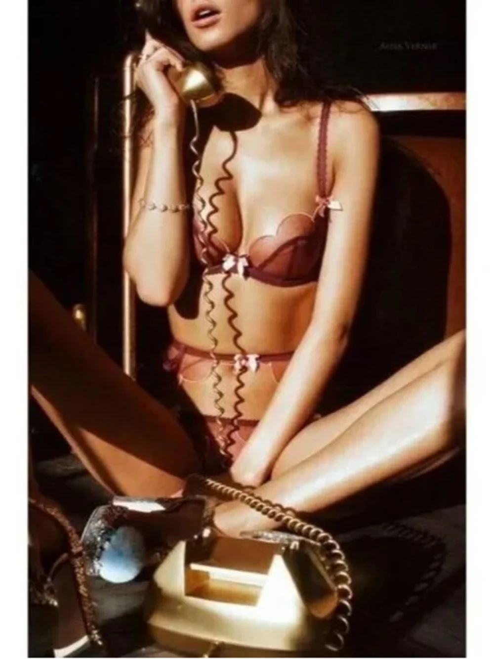 The Agent Provocateur Lorna set in burgundy